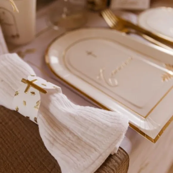 10 Ronds De Serviette Purete Blanc