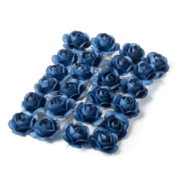 24 Roses Bleu Marine 2.1Cm