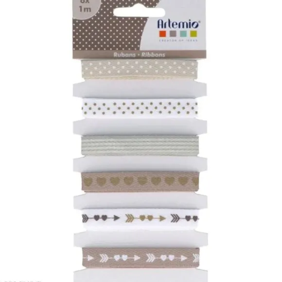 6 Rubans Imprim S Fl Ches Et Coeurs