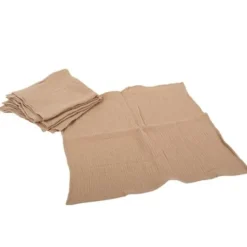 4 Serviettes De Table En Gaze De Coton Naturel