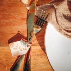 4 Serviettes De Table En Gaze De Coton Naturel