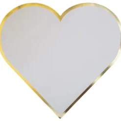 8 Sets De Table Coeur Dorure Or X 8 Pi Ces