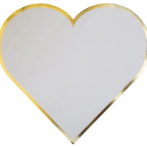 8 Sets De Table Coeur Dorure Or X 8 Pi Ces