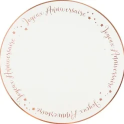 6 Sets De Table Joyeux Anniversaire Rose Gold