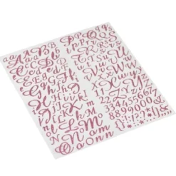 167 Stickers Alphabet Chiffre Paillet Rose Gold