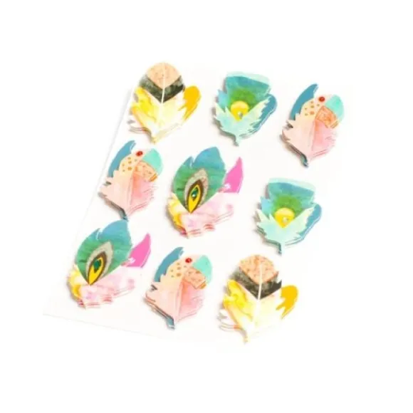 9 Stickers Plumes Gypsy