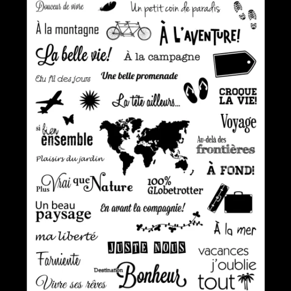 37 Tampons Transparents Voyage