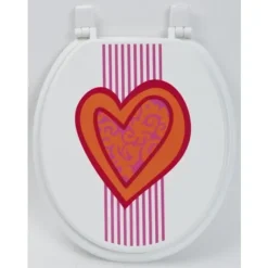 Abattant De Wc Mdf Motif Coeur