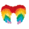 Ailes D'Anges En Plumes Arc-En-Ciel 40 X 32 Cm