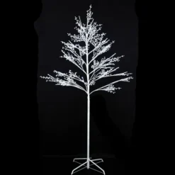 Arbre Lumineux De Noel 120 Boules De Neige Led Blanc