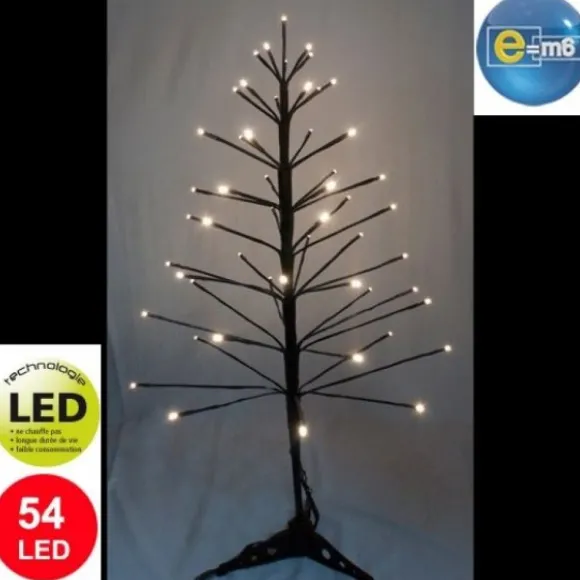 Arbre Lumineux De Noel Extérieur 54 Led 80Cm