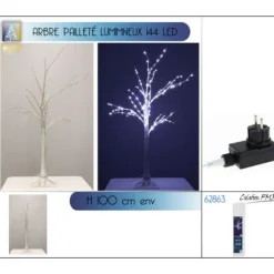 Arbre Lumineux Paillet 144 Led Blanc Froid