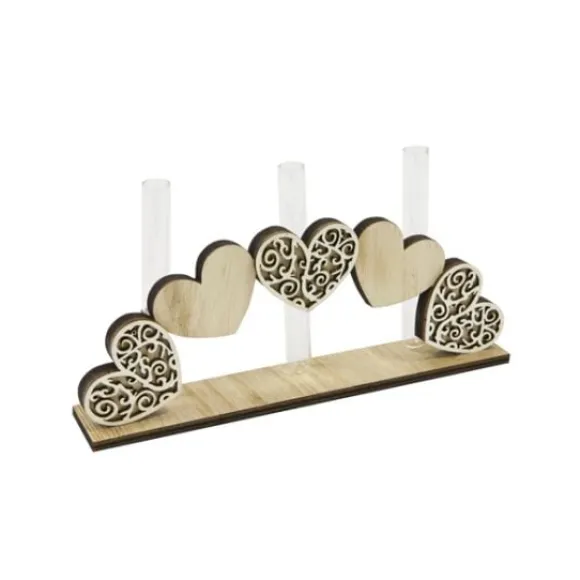 Arche De Coeurs Avec 3 Tubes En Verre
