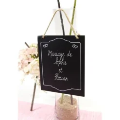 Ardoise Menu A Suspendre Avec Coeurs