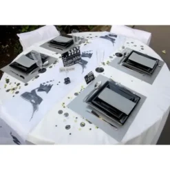 Assiette Carr E Plastique Or R Utilisable 23Cm X12