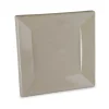 Assiette Carr E Plastique 23Cm Taupe R Utilisable X 12 Pi Ces