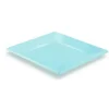 Assiette Carr E Plastique Bleu Ciel R Utilisable 18Cm X 12 Pi Ces