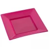 Assiette Carr E Plastique Fuchsia R Utilisable 23Cm X12