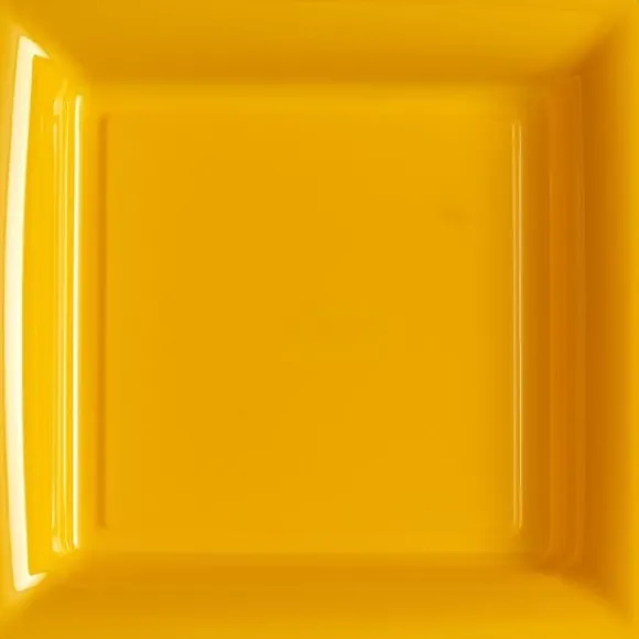 Assiette Carr E Plastique Orange Mandarine R Utilisable 23Cm X12