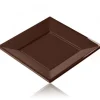 Assiette Carr E Plastique Chocolat R Utilisable 18 Cm X 12 Pi Ces