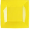 Assiette Carr E Plastique Jaune R Utilisable 23Cm X12