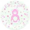 Assiette Carton Baby Shower Fille X 10 Pi Ces