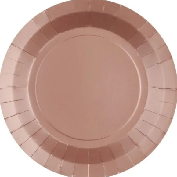Assiette Carton Ronde Rose Gold 23 Cm X 10 Pi Ces