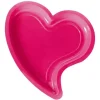 Assiette Coeur En Plastique Fuchsia 24Cm X 12 Pi Ces