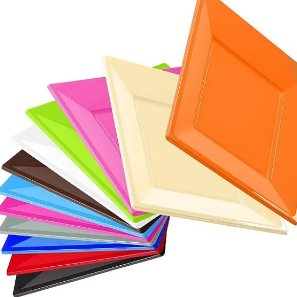 Assiette De Noel Jetable Carr E 23 Cm X 12 Pi Ces