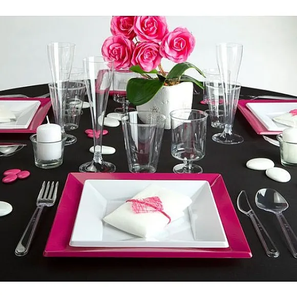 Assiette De Noel Jetable Carr E 23 Cm X 12 Pi Ces