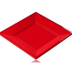 Assiette De Noel Jetable Carr E 23 Cm X 12 Pi Ces