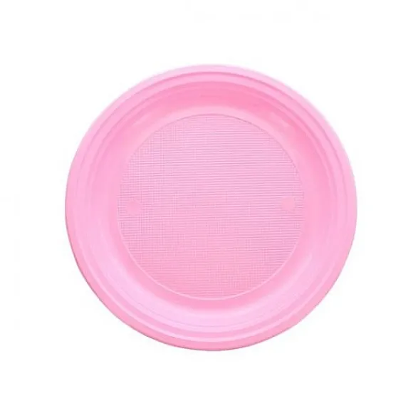 Assiette Dessert En Plastique Ronde 17Cm Couleur X 25 Pi Ces
