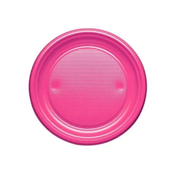 Assiette Dessert En Plastique Ronde 17Cm Couleur X 25 Pi Ces