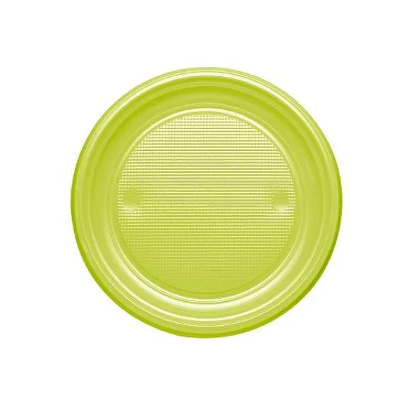 Assiette Dessert En Plastique Ronde 17Cm Couleur X 25 Pi Ces