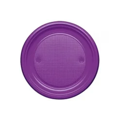 Assiette Dessert En Plastique Ronde 17Cm Couleur X 25 Pi Ces