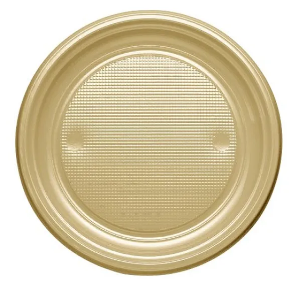 Assiette Dessert En Plastique Ronde 17Cm Couleur X 25 Pi Ces