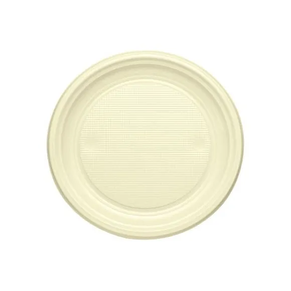 Assiette Dessert En Plastique Ronde 17Cm Couleur X 25 Pi Ces