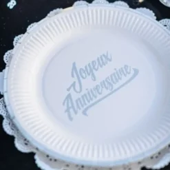 Assiette En Carton Anniversaire Argent X 10 Pi Ces