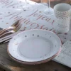 Assiette En Carton Joyeux Anniversaire Rose Gold 23Cm X 10 Pi Ces