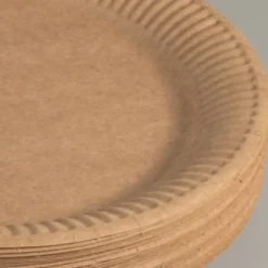 Assiette En Carton Kraft Naturel 23Cm X 50 Pi Ces