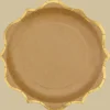 Assiette En Carton Kraft Liser Or 23Cm X 8 Pi Ces
