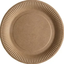 Assiette En Carton Kraft Naturel 23Cm X 10 Pi Ces