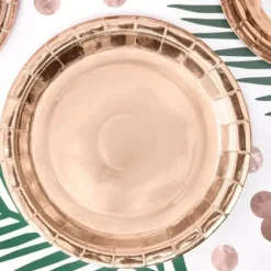Assiette En Carton M Tallis Rose Gold 23 Cm X 6 Pi Ces