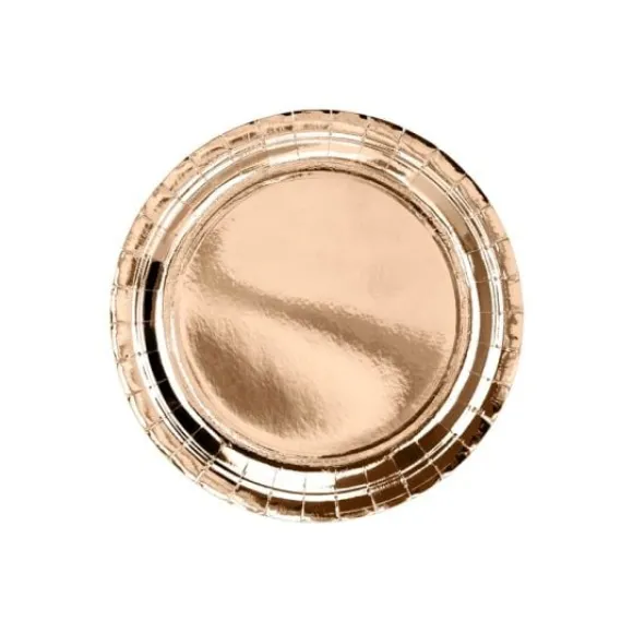 Assiette En Carton M Tallis Rose Gold 23 Cm X 6 Pi Ces