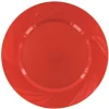 Assiette En Plastique Ronde R Utilisable Rouge X 6 Pi Ces