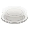 Assiette En Plastique Ronde R Utilisable Transparente X 6 Pi Ces