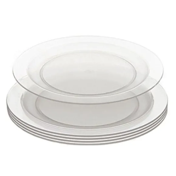 Assiette En Plastique Ronde R Utilisable Transparente X 6 Pi Ces
