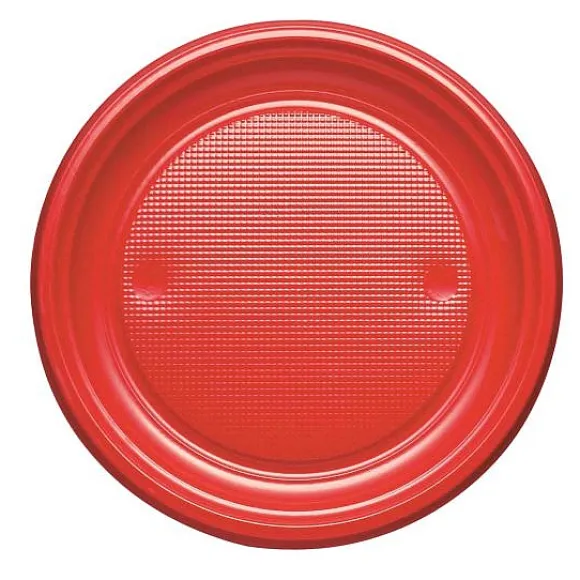 Assiette En Plastique Ronde 22Cm Couleur X 20 Pi Ces