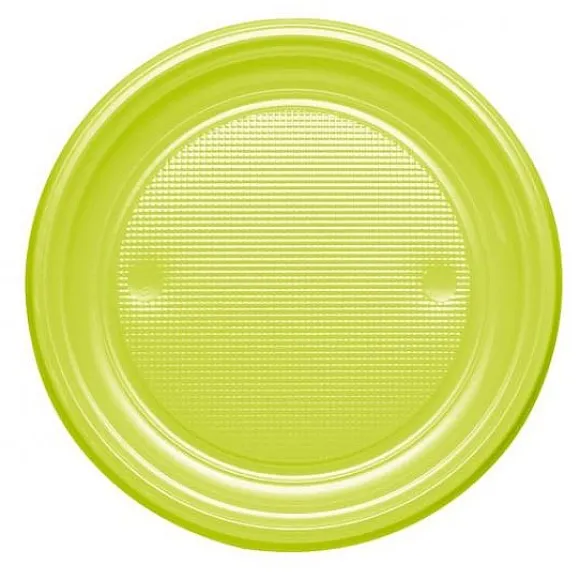 Assiette En Plastique Ronde 22Cm Couleur X 20 Pi Ces