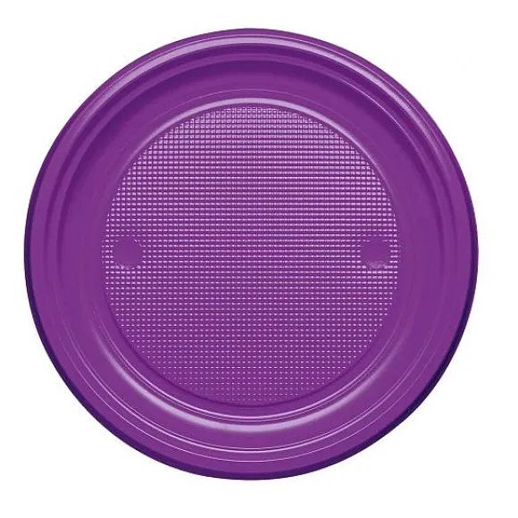 Assiette En Plastique Ronde 22Cm Couleur X 20 Pi Ces